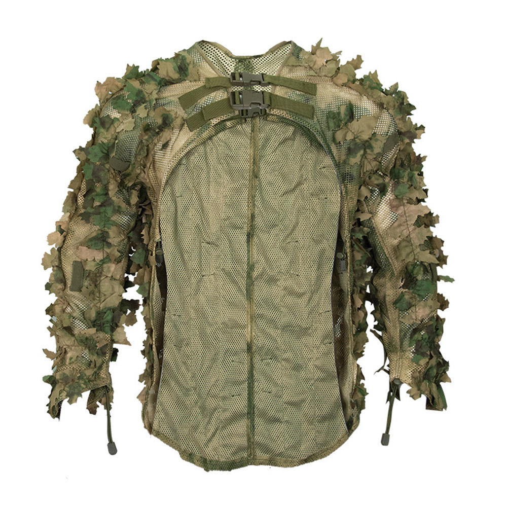 Camouflage Hunting Jacket - Taktyczny Płaszcz Maskujący Liść Ubrania Myśliwskie