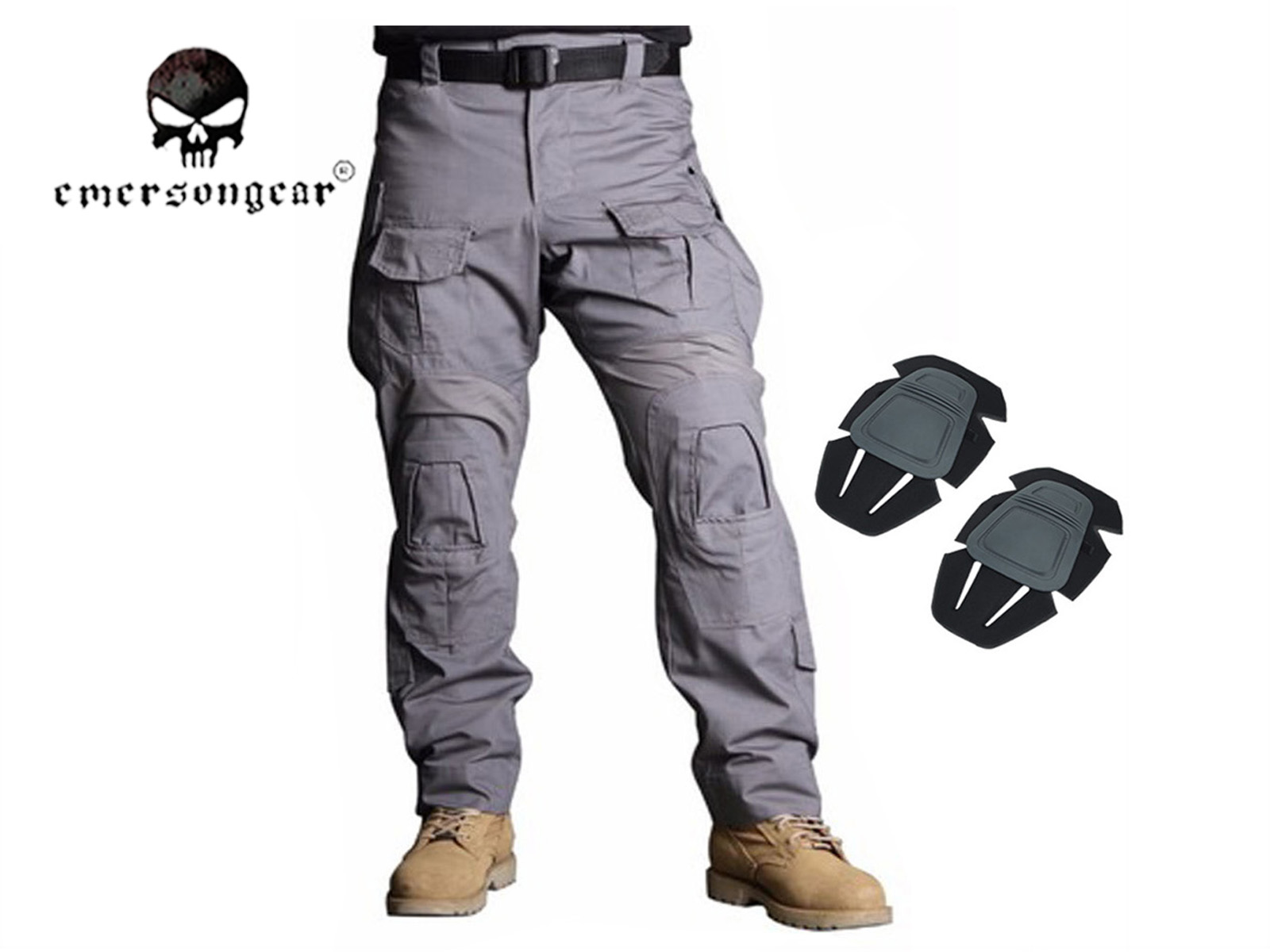 Outdoor Hunting Trousers - Emersongear EM9294 Szare Taktyczne Spodnie Bojowe