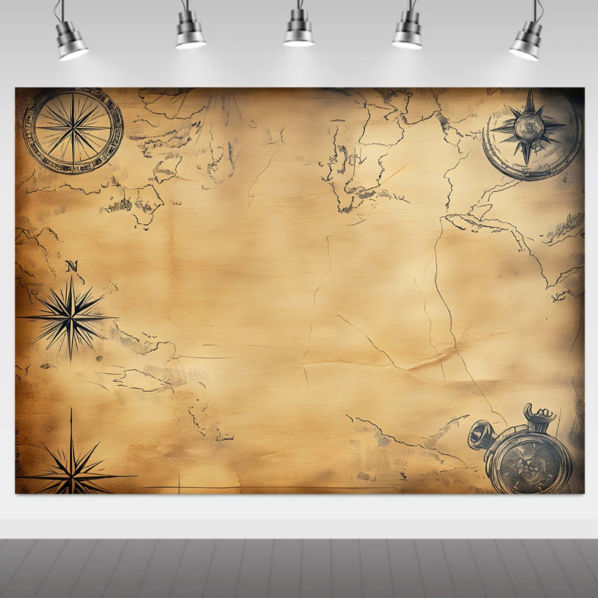 Baner z mapą piratów, dekoracj – Outdoor Hunting Events recenzja i cena