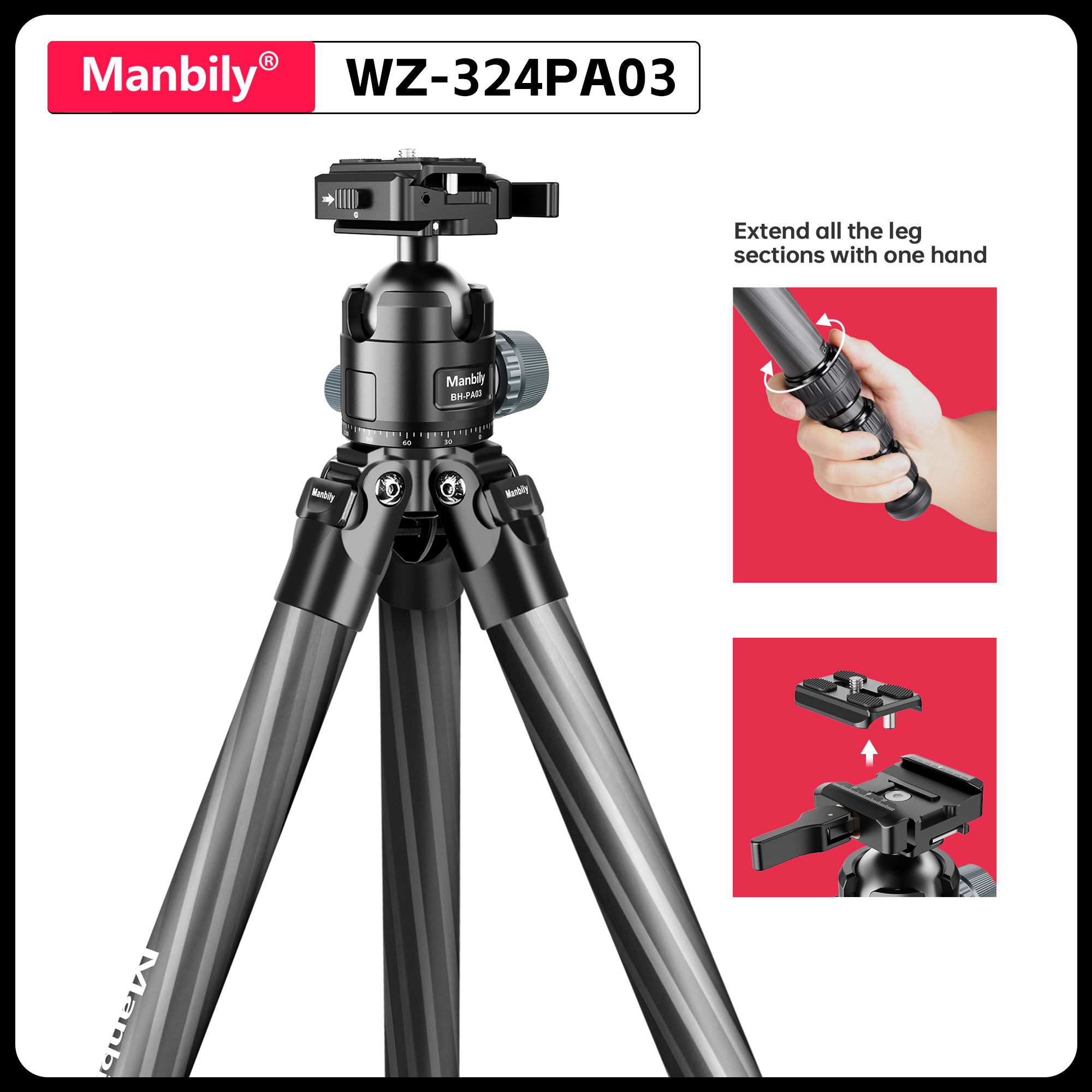 Manbily 158CM Wytrzymałe staty – Outdoor Hunting Video Camera recenzja i cena