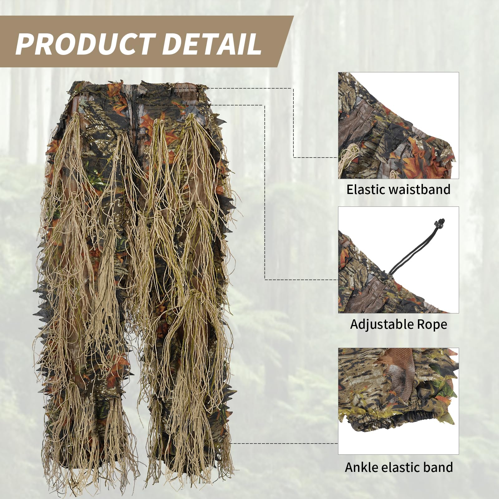 JOAXOR Ghillie Suit Gilly Stró – Camouflage Hunting Jacket recenzja i cena