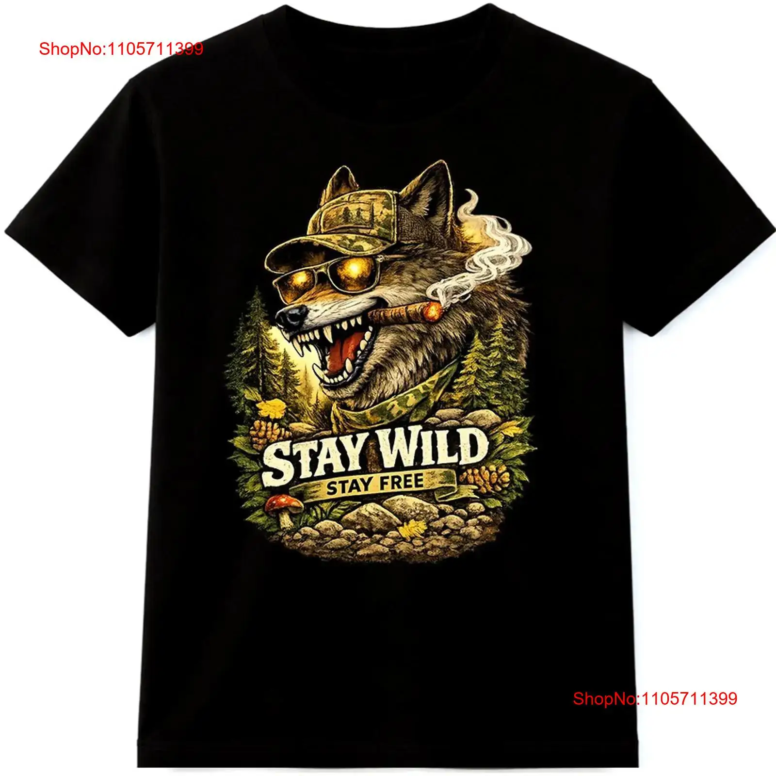 Koszulka z wilkiem Stay Wild F – Wildman Hunting & Outdoor Vanderbijlpark recenzja i cena
